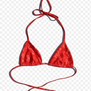 Badwood Bandit Bikini Top Red